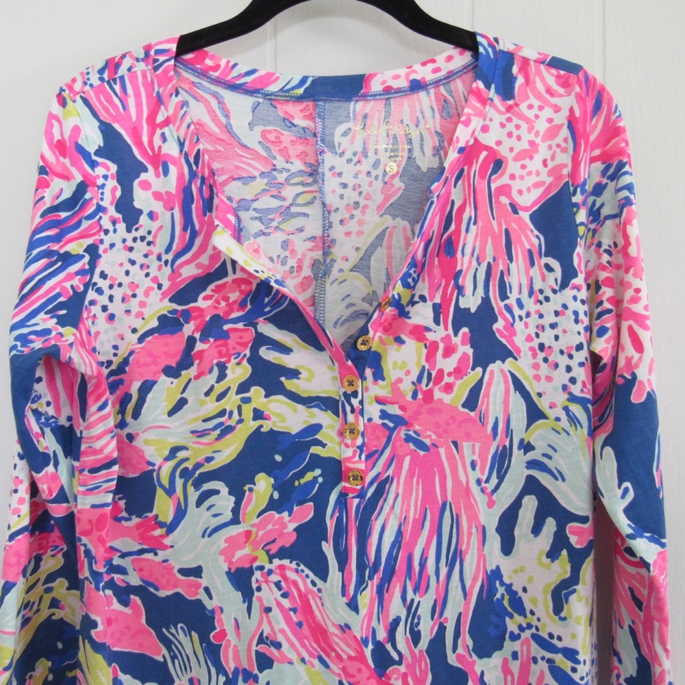 Lilly Pulitzer Banyan Dress Sunken Treasure Pima Cotton Size S - Picture 4 of 12